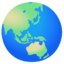 Globe Showing Asia-Australia Emoji (Google)