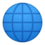 Globe With Meridians Emoji (Google)