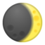 Waxing Crescent Moon Emoji (Google)