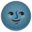 nouvelle lune avec visage Emoji (Google)