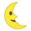 Last Quarter Moon Face Emoji (Google)