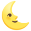 rosto da lua de quarto minguante Emoji (Google)