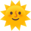 saulė su veidu Emoji (Google)