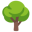 arbre à feuilles caduques Emoji (Google)