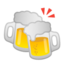 susidaužiantys alaus bokalai Emoji (Google)