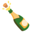 Flasche mit knallendem Korken Emoji (Google)