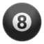 Pool 8 Ball Emoji (Google)