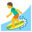 Person Surfing Emoji (Google)