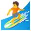 personne faisant du surf Emoji (Google)