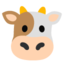 rosto de vaca Emoji (Google)