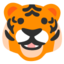 rosto de tigre Emoji (Google)