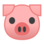 Schweinegesicht Emoji (Google)