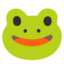 głowa żaby Emoji (Google)