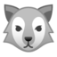 Wolf Face Emoji (Google)