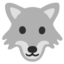 tête de loup Emoji (Google)