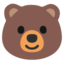 rosto de urso Emoji (Google)