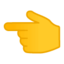 Backhand Index Pointing Left Emoji (Google)