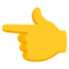 vänsterpekande finger Emoji (Google)