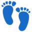 impronta di piedi Emoji (Google)