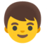 Junge Emoji (Google)