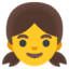 Mädchen Emoji (Google)