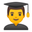 Man Student Emoji (Google)