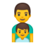 Family: Man, Boy Emoji (Google)