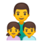 Family: Man, Girl, Boy Emoji (Google)