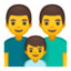 Family: Man, Man, Boy Emoji (Google)