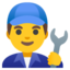 thợ máy nam Emoji (Google)