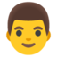 mężczyzna Emoji (Google)