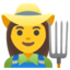 nông dân nữ Emoji (Google)