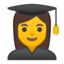 Woman Student Emoji (Google)