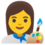 Woman Artist Emoji (Google)