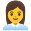 női irodista Emoji (Google)