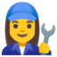 Woman Mechanic Emoji (Google)