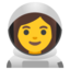 astronaută Emoji (Google)