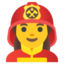 brandweervrouw Emoji (Google)