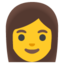 vrouw Emoji (Google)