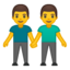 Two Men Holding Hands Emoji (Google)