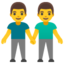 due uomini che si tengono per mano Emoji (Google)