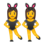 People With Bunny Ears Emoji (Google)