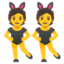 Personen mit Hasenohren Emoji (Google)