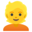 szőke hajú ember Emoji (Google)