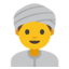 man med turban Emoji (Google)