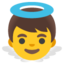 thiên thần nhỏ Emoji (Google)