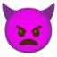 angry face with horns Emoji (Google)