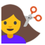 Person Getting Haircut Emoji (Google)