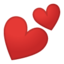Two Hearts Emoji (Google)