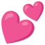 Two Hearts Emoji (Google)